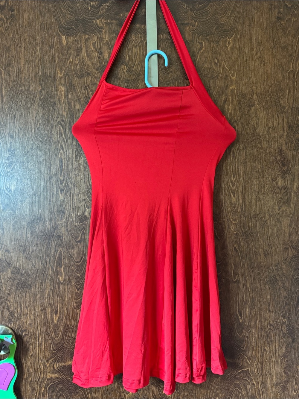 Red Halter Swing Dress - Women Never Worn